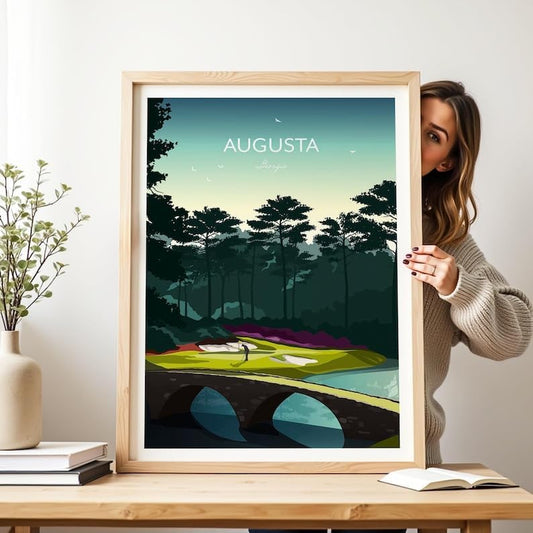 Golf Gift - Augusta Masters Golf Print - 12th Hole Amen Corner, Augusta National Golf Poster, Georgia Golf Course Art, Masters Tournament Print (Unframed) (27x40)