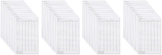 BESPORTBLE 40pcs Scorekeeper Accessory Pocket Score Scorecard Coated Outdoor Scorecards Competition Keeper, Notebook and Card Stats Paper Club Accessories Notebook, Golfs Disc Scorebook