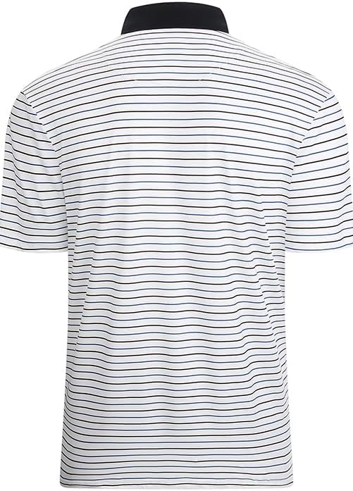 Esabel.C Jacquard Golf Shirts for Men Moisture Wicking Short Sleeve Performance - Image 2