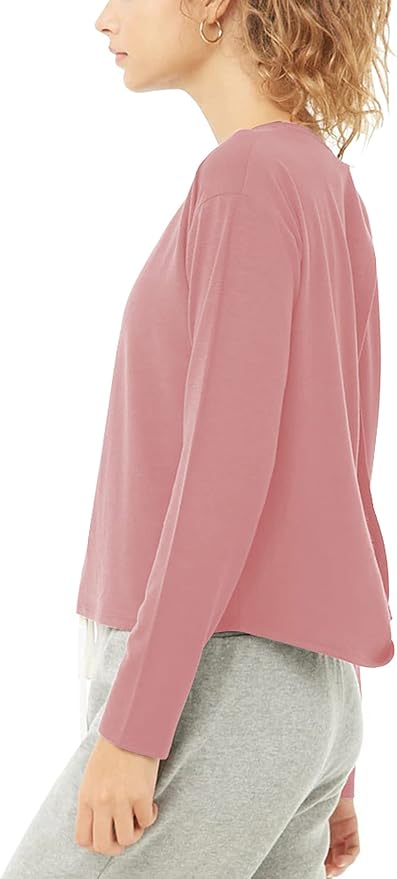 Bestisun Long Sleeve Workout Shirts Yoga Dance Tops Open Back Athletic Clothes - Image 4