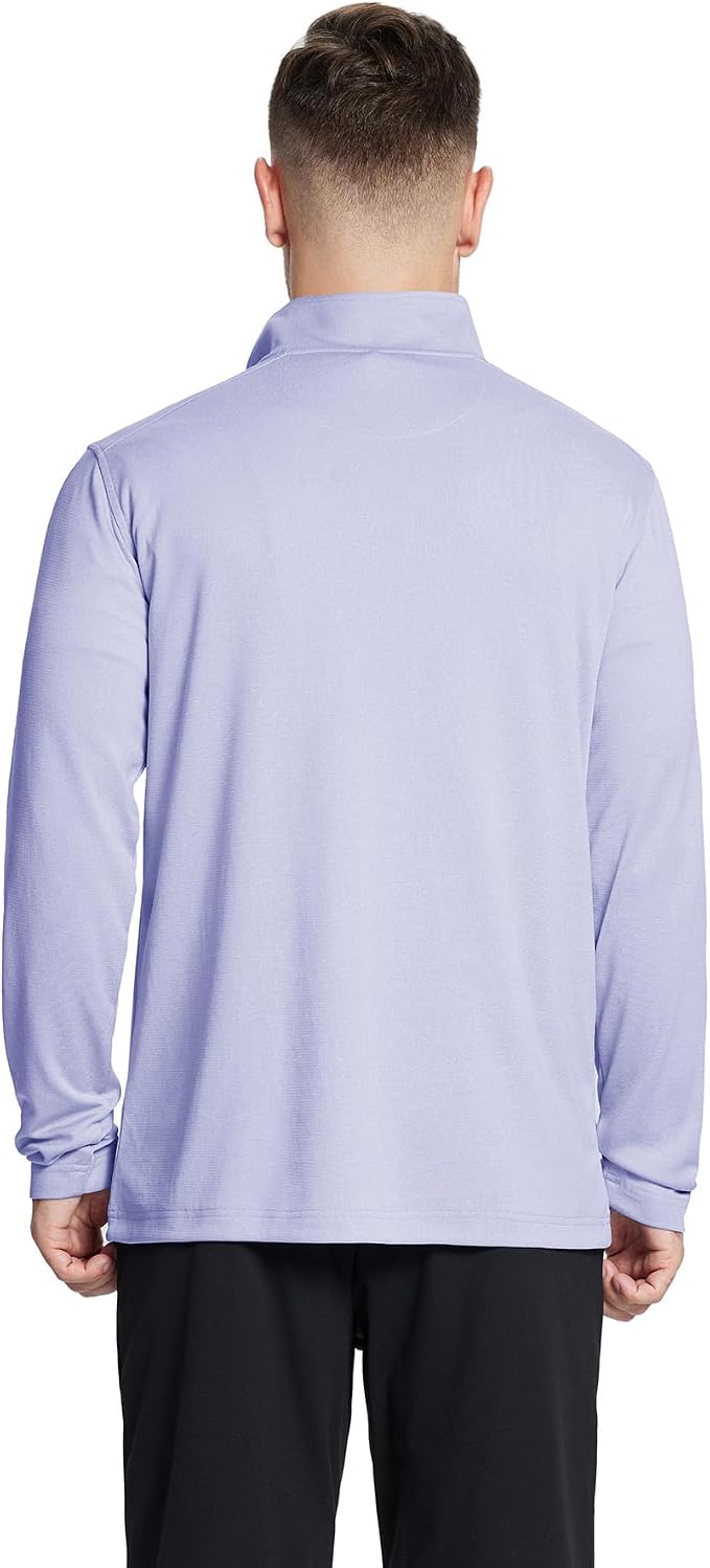 M MAELREG Quarter Zip Golf Pullover Men Dry Fit Long Sleeve Performance Wicking - Image 4