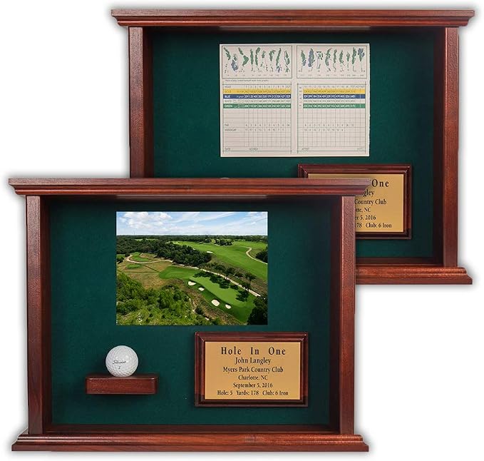 Hole-In-One Ball Golf Shadowbox Display by EurekaGolfProducts