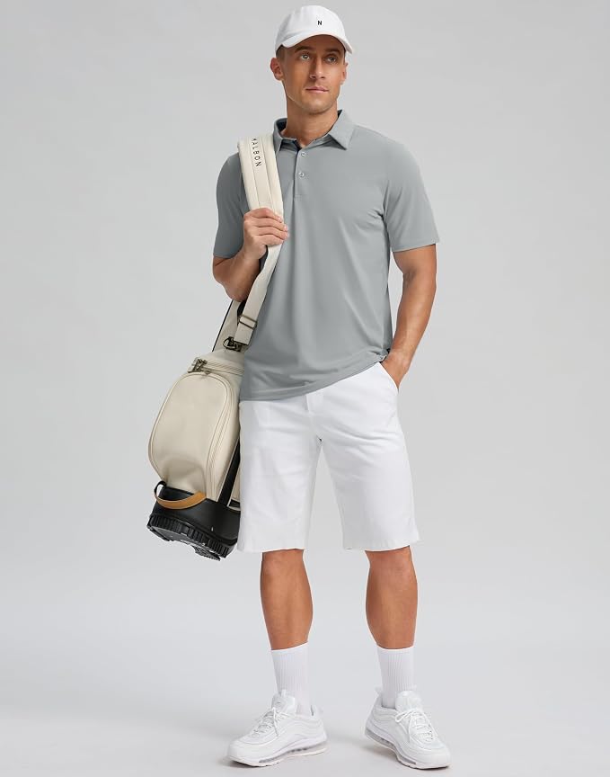 Men's Golf Shirts Dry Fit Moisture Wicking Performance Short Sleeve Collared - Image 6