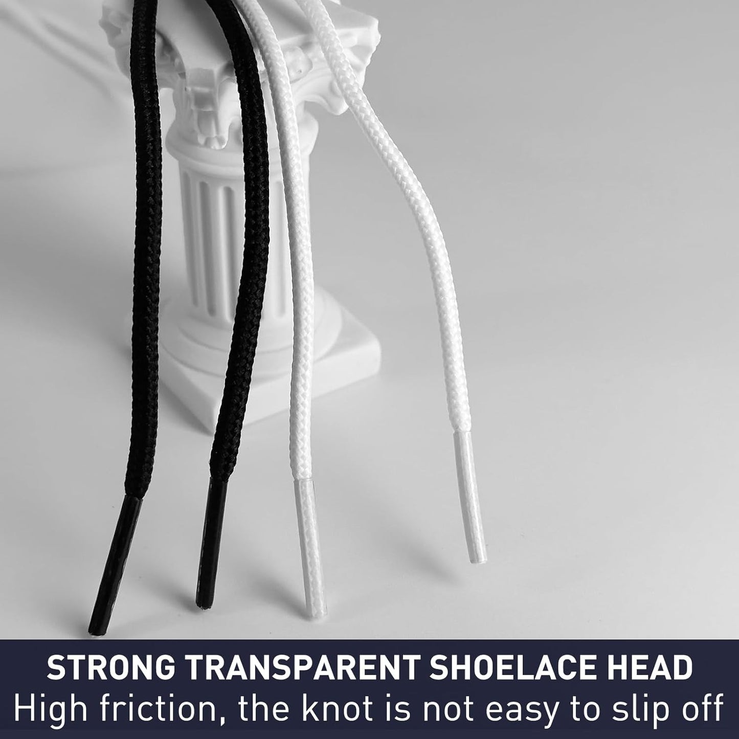 2 Pairs Polyester Golf Shoelaces for FootJoy Shoes, 3/32‘’(2.5mm) Thin Dress Oxford Shoe Laces Replacement Strings