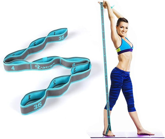 Stretch Strap, Elastic Yoga Stretching Strap, Dance & Gymnastics Exercise and by DEHUB