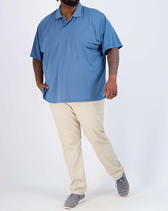 Real Essentials 3 Pack: Men's Quick-Dry Short Sleeve Athletic Performance Polo - Image 4