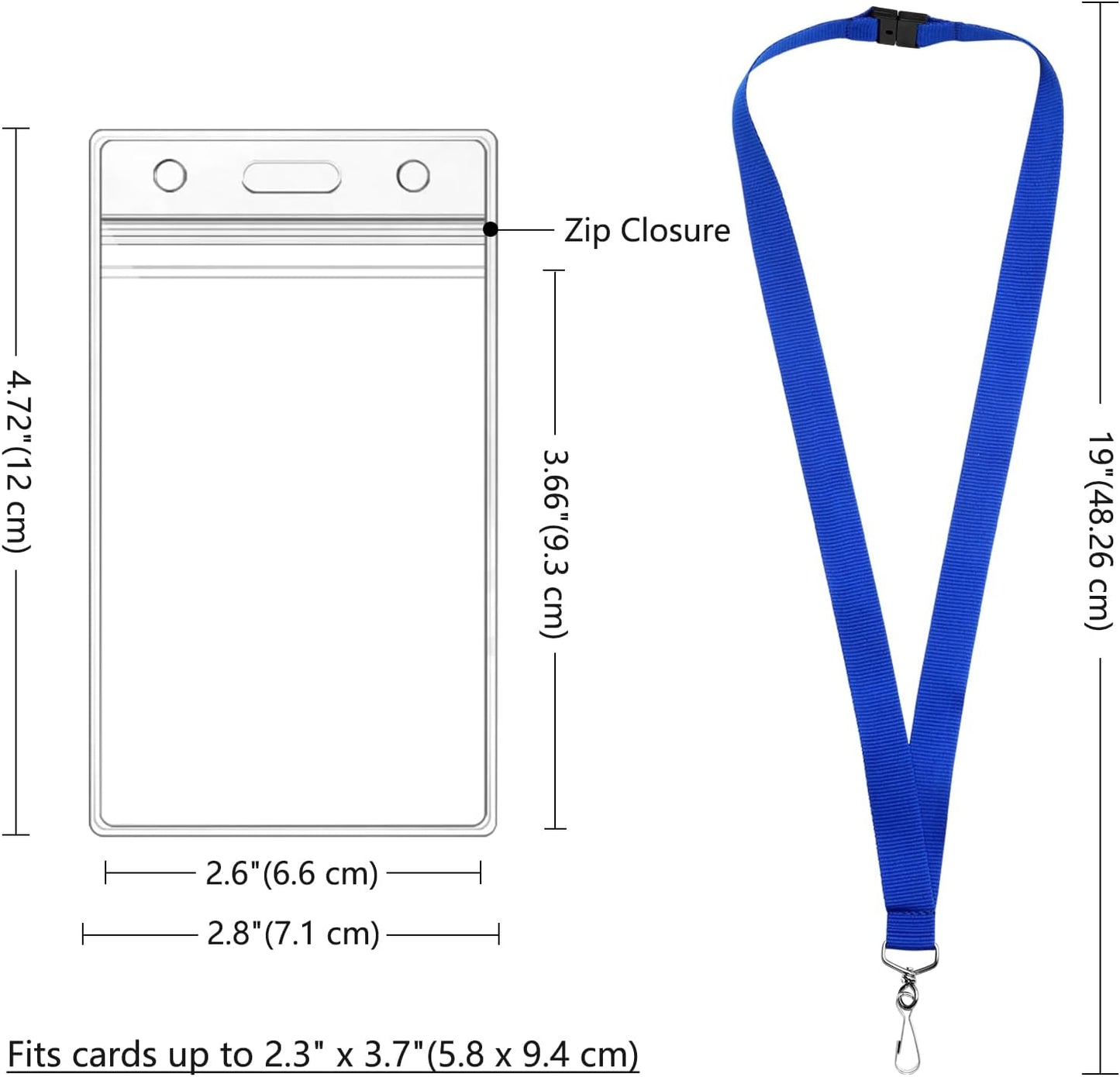 12-Pack Rainbow Breakaway Lanyards with Waterproof Badge Holders, Polyester Neck Straps for ID Cards, Events, Office, and Schools