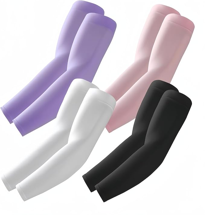 Arm Sleeves, Cooling UV Sun Protection Sports Compression by Roxun