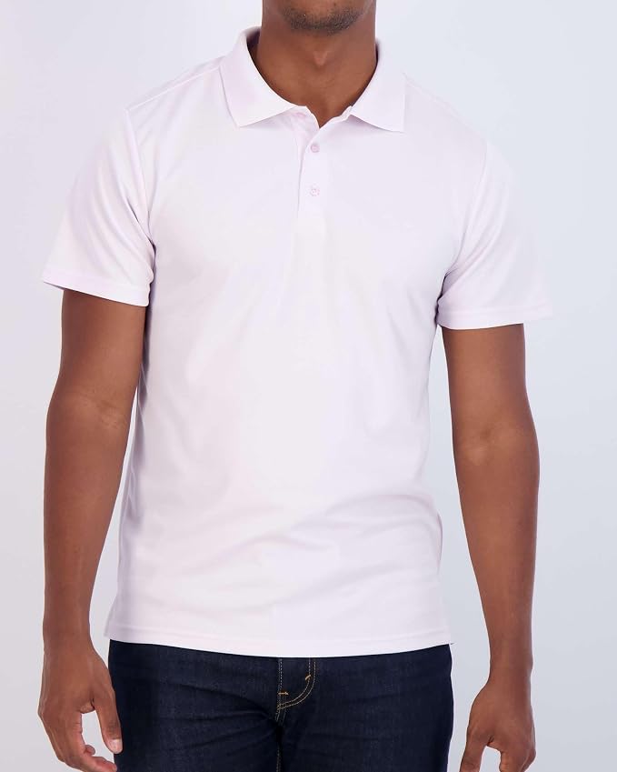 Real Essentials 3 Pack: Men's Quick-Dry Short Sleeve Athletic Performance Polo - Image 4