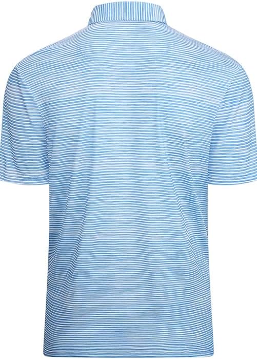 Esabel.C Jacquard Golf Shirts for Men Moisture Wicking Short Sleeve Performance - Image 2