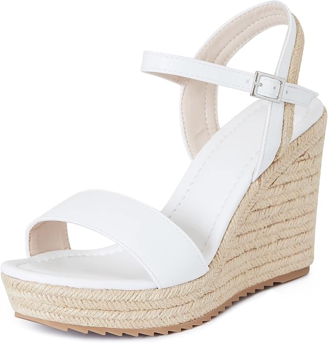 mikarka Women's Espadrille Wedge Sandals: Ankle Strap Platform Open Toe Wedges by mikarka