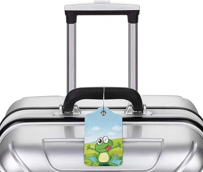 2 Pcs Smiling Frogs Theme Luggage Tags - Image 5