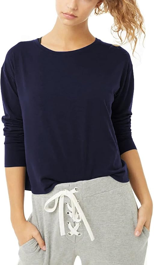 Bestisun Long Sleeve Workout Shirts Yoga Dance Tops Open Back Athletic Clothes - Image 2