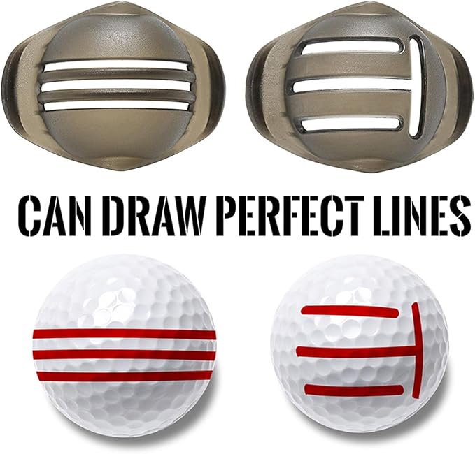 2Pcs Red and Black Golf Ball Line Marker Golf Ball Line Drawing Marker Line - Image 6