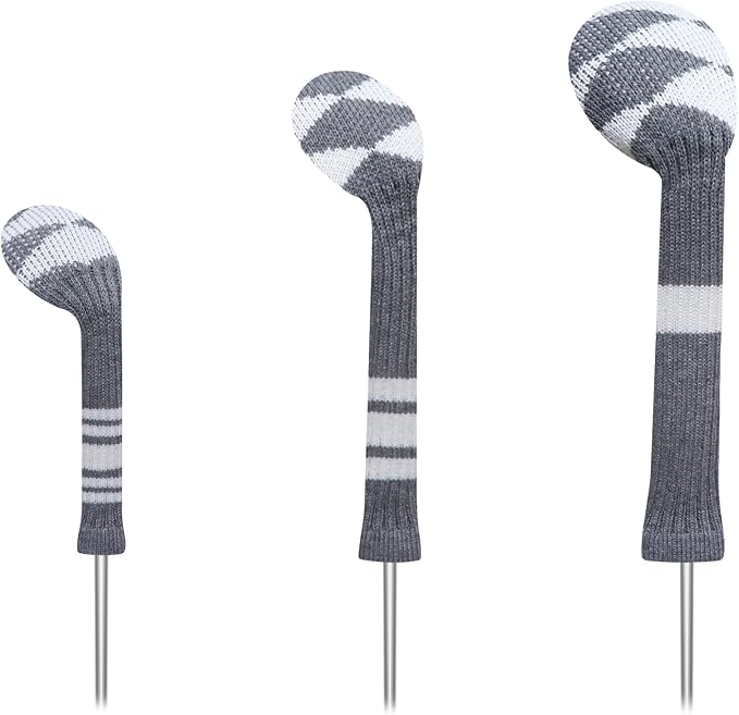 LeFeng 3Pcs Golf Club Covers, Knitted Golf Club Covers by LeFengSports