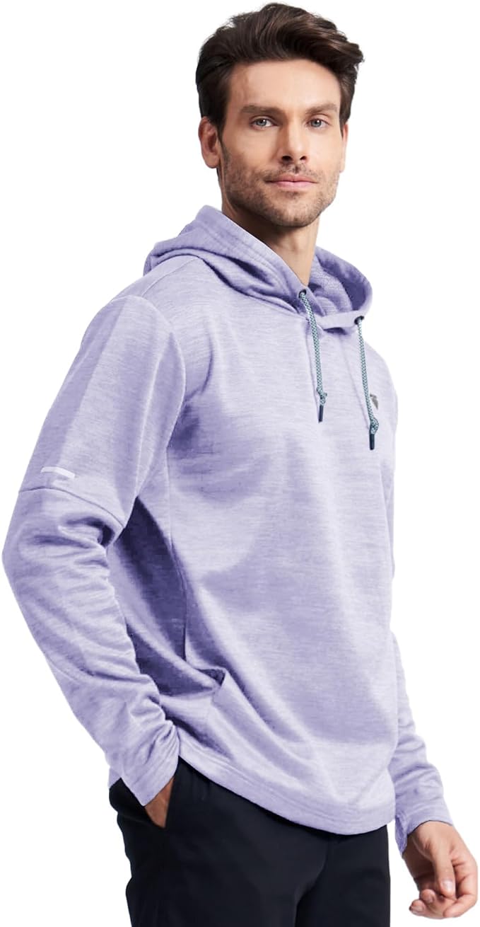 Hoodies for Men Golf Fleece Hooded Sweatshirts Dry Fit Athletic Lightweight - Image 3