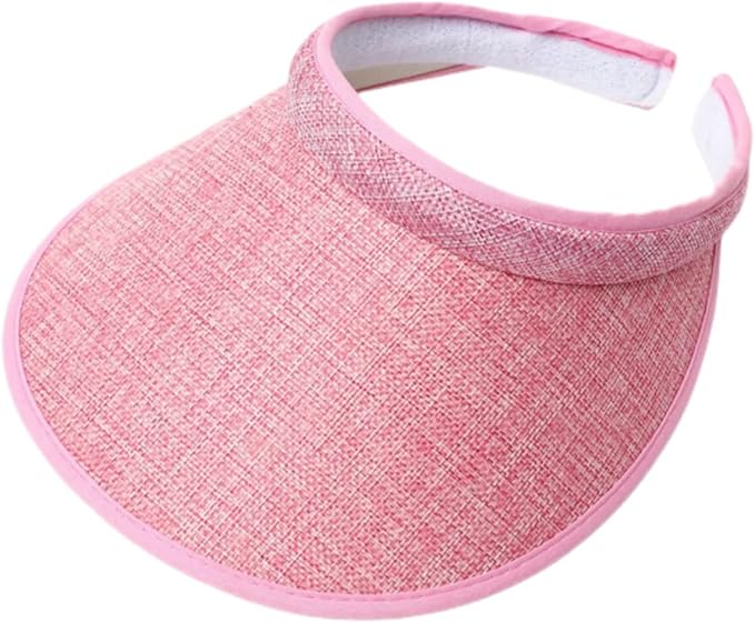 Cloth Covered Slip-On Visor for Women, Adjustable Cap Sports Sun Visors for Men by jecvxor