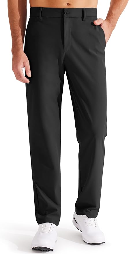Libin Men's Golf Pants Classic Fit Flat Front Work Dress Pants 29" 31" 33" by Libin