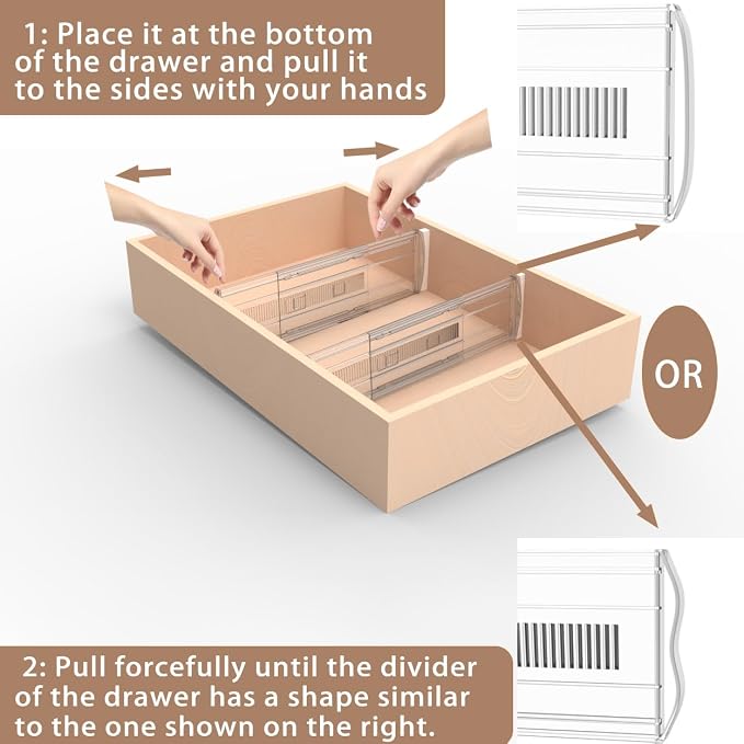 8 Pack Adjustable Drawer Dividers - Image 4