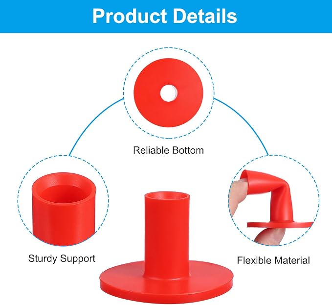 PATIKIL Rubber Golf Tees, Tall Practice Training Driving Range Tee Stable Ball - Image 3