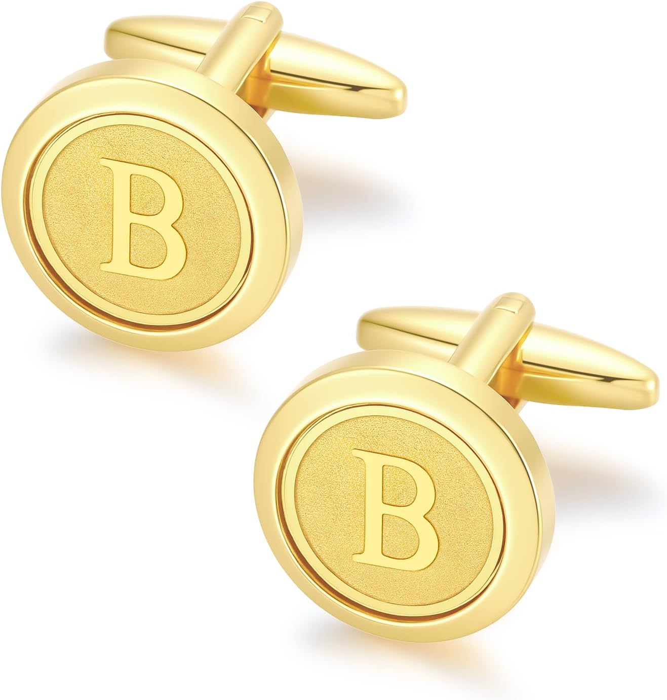 GWD Initial Cufflinks for Men Classic Cuff links Mens Letter Shirts CuffLinks Wedding Gift