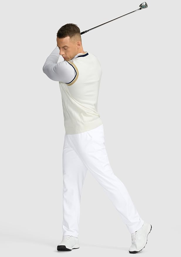 Soothfeel Men's Fleece Lined Pants 30"/32"/34" Golf Work Dress Pants Casual - Image 5