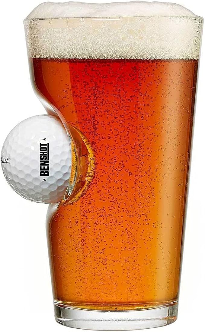 BenShot Golf Ball Pint Glass - 16oz | Made in the USA by BenShot
