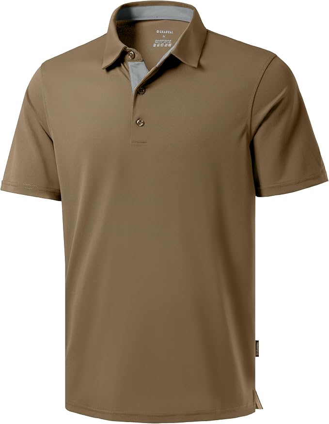Men's Golf Shirts Dry Fit Moisture Wicking Performance Short Sleeve Collared by GGradual