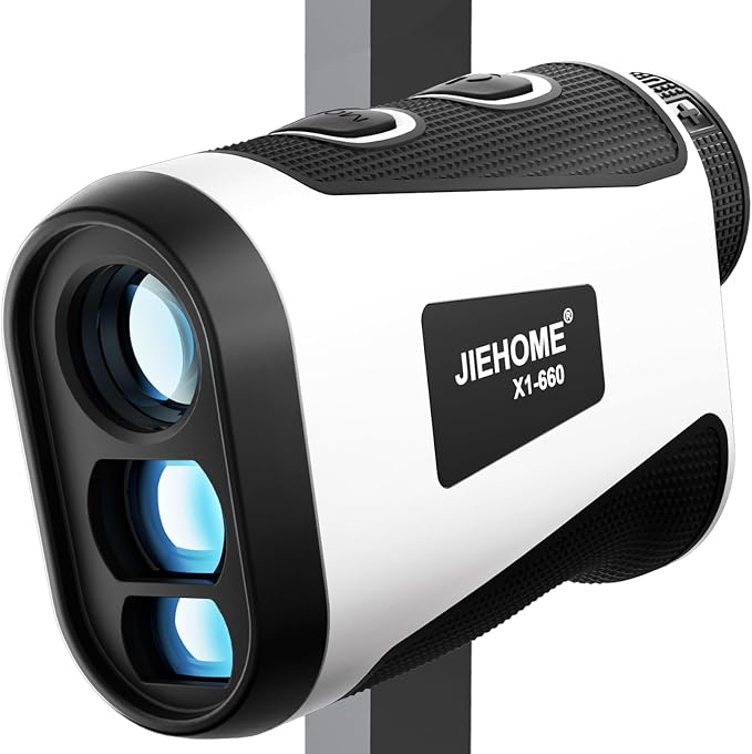 X1 Golf Rangefinder with Slope, Flagpole Lock and Vibration, 660/1100YDS Laser by JieHome