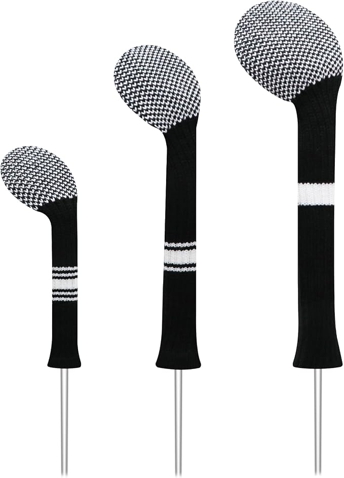 LeFeng 3Pcs Golf Club Covers, Knitted Golf Club Covers by LeFengSports