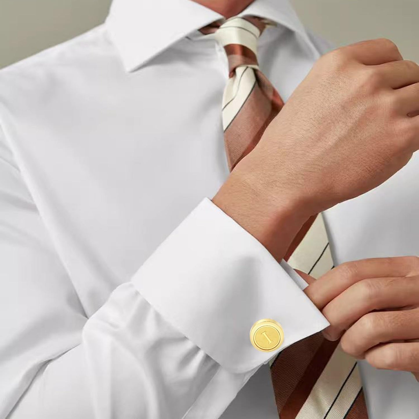 GWD Initial Cufflinks for Men Classic Cuff links Mens Letter Shirts CuffLinks Wedding Gift