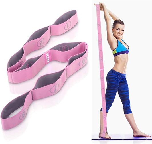 Stretch Strap, Elastic Yoga Stretching Strap, Dance & Gymnastics Exercise and by DEHUB