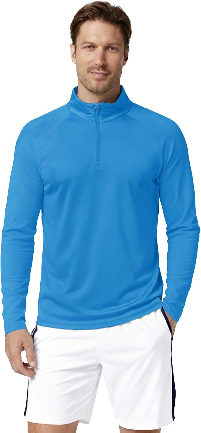 Boladeci Men's UPF 50+ Sun Shirts 1/4 Zip Long Sleeve SPF UV Protection - Image 2