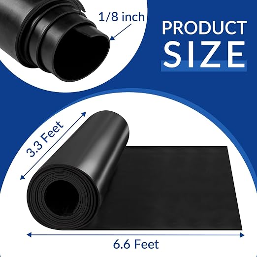 1/8" Thick 80" x 40" Heavy Duty Solid Rubber Sheet, High Temp Silicone Rubber - Image 2