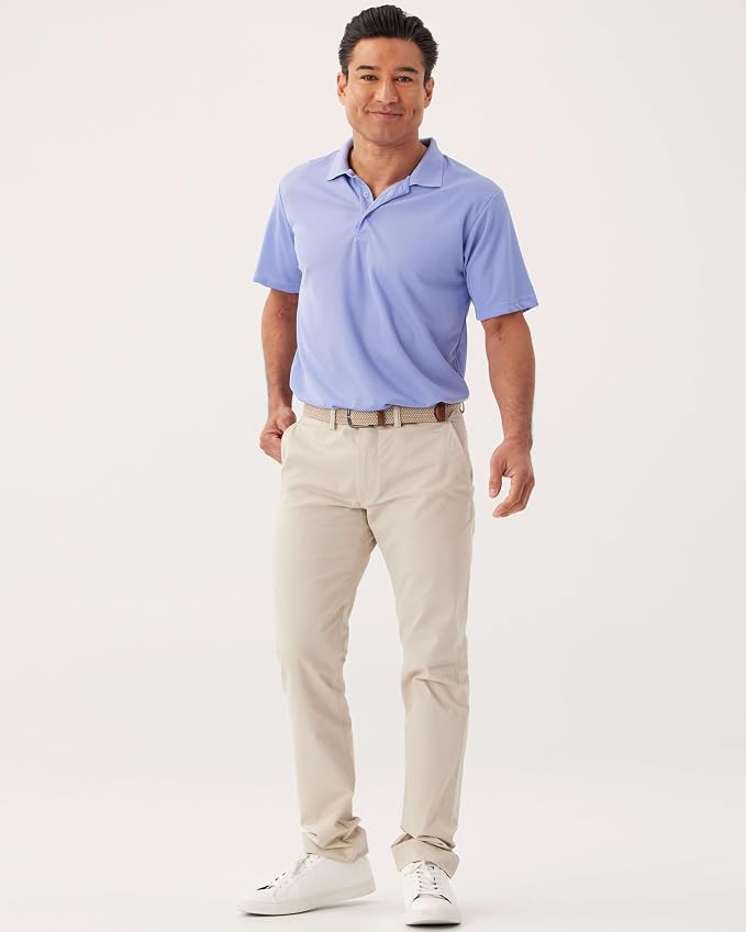 Real Essentials 3 Pack: Men's Quick-Dry Short Sleeve Athletic Performance Polo - Image 6