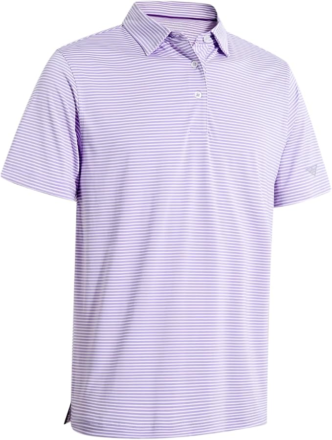 Golf Shirts for Men Dry Fit Short Sleeve Print Performance Moisture Wicking by MAELREG