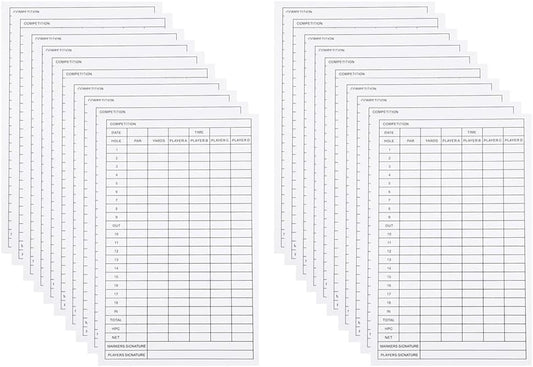 BESPORTBLE 40pcs Scorekeeper Accessory Pocket Score Scorecard Coated Outdoor Scorecards Competition Keeper, Notebook and Card Stats Paper Club Accessories Notebook, Golfs Disc Scorebook