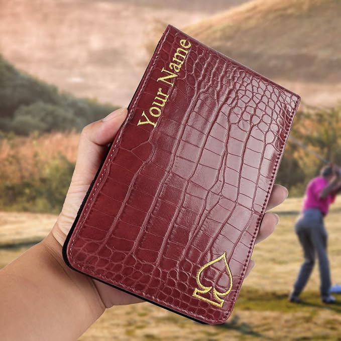 Craftsman Golf Crocodile Pattern Golf Scorecard Holder and Yardage Book Cover - Image 5