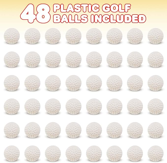 ArtCreativity 48pcs Practice Golf Balls, Hollow Golf Balls - Image 2