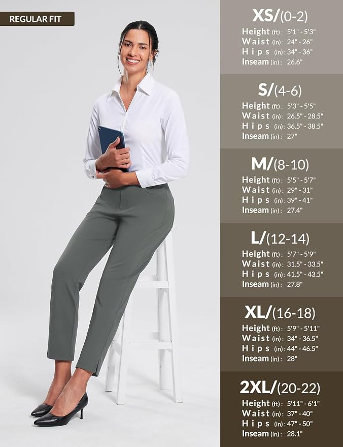 baleaf Women's Fleece Lined Pants Stretch Water Resistant Winter Thermal Travel - Image 6