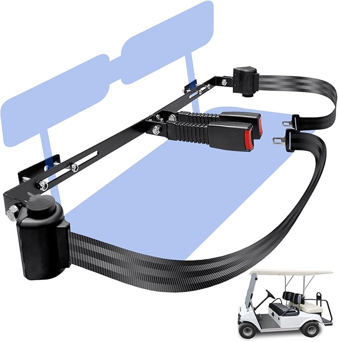 Retractable Golf Cart Seat Belt Bracket Kit by YOUXIFUN