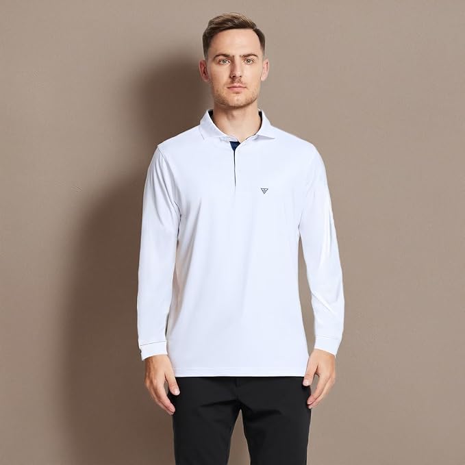 Mens Polo Shirts Short and Long Sleeve Casual Solid Stylish Dry Fit Performance - Image 6