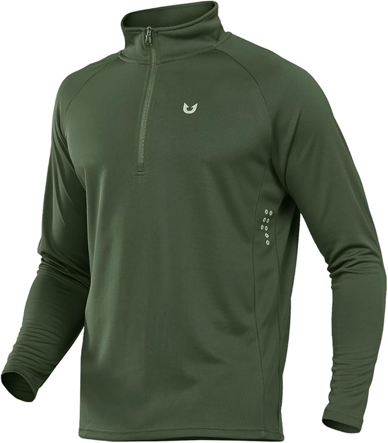NORTHYARD Quarter Zip Pullover Men Running Shirt Long Sleeve Moisture Wicking by NORTHYARD