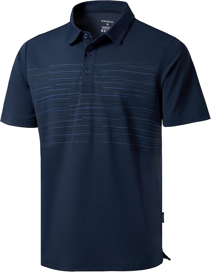 Men's Golf Shirts Dry Fit Moisture Wicking Performance Short Sleeve Collared by GGradual