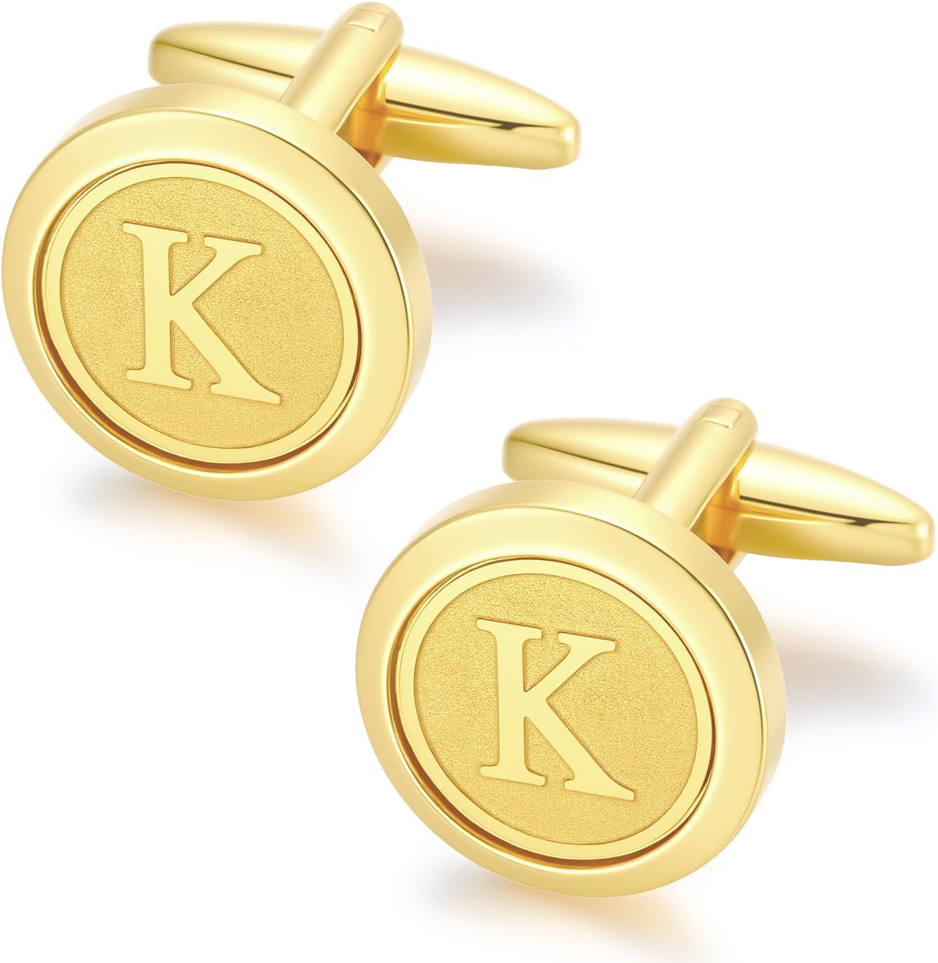 GWD Initial Cufflinks for Men Classic Cuff links Mens Letter Shirts CuffLinks Wedding Gift