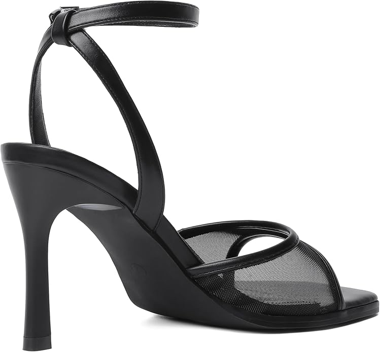 Mostrin Strappy Heels for Women Square Open Toe Lace Up Heeled Sandals Ankle - Image 7