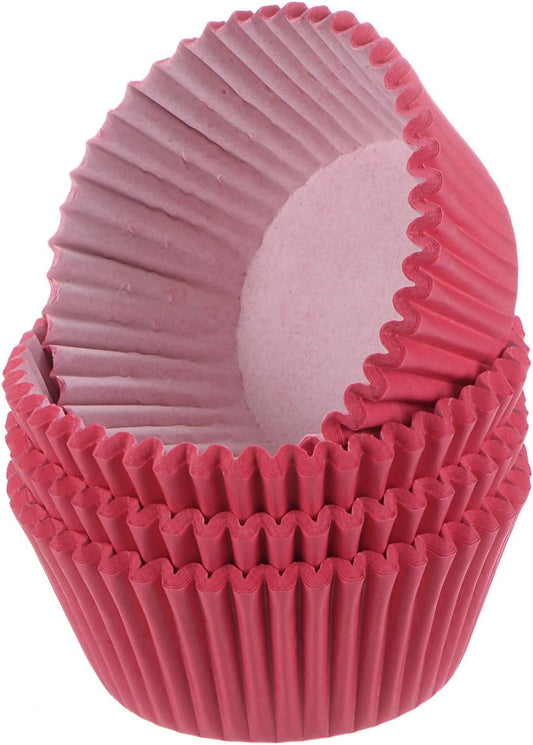 HARFINGTON 100 Count Cupcake Liners Red Cupcake Cups Standard Size Muffins Liners Papers Baking Cups Wrappers Greaseproof for Party Wedding Birthday