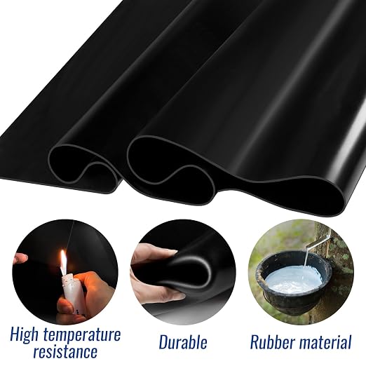1/8" Thick 80" x 40" Heavy Duty Solid Rubber Sheet, High Temp Silicone Rubber - Image 5