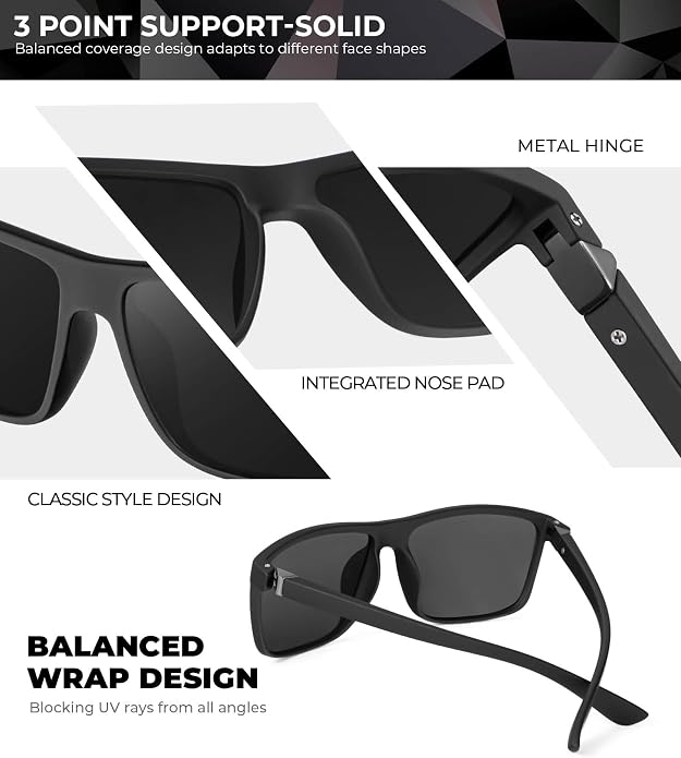 KALIYADI Polarized Sunglasses for Men and Women, Mens Sun Glasses - Image 4