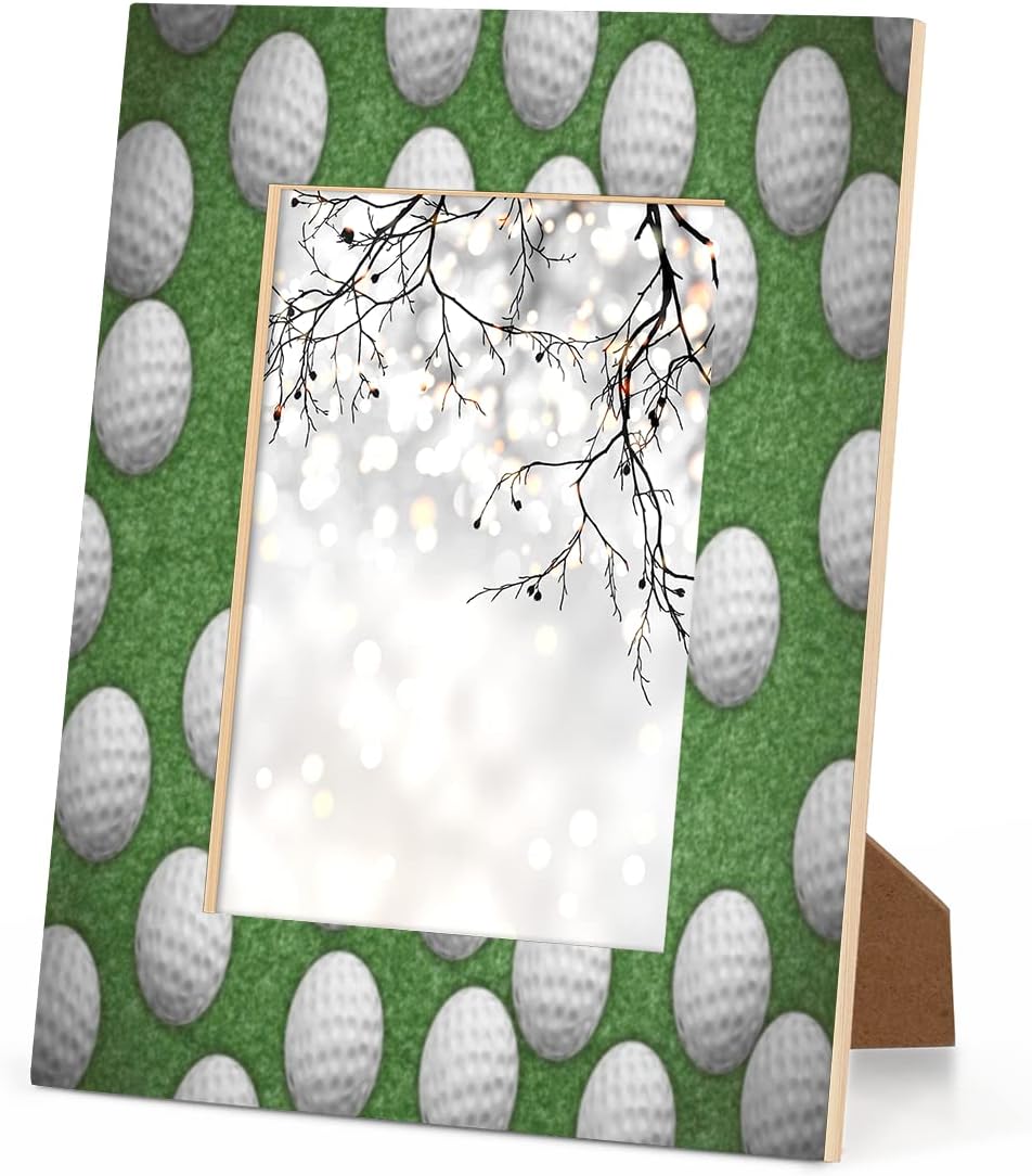 11x14 Picture Frame Golf Ball Hole Sport Photo Frame for Wall and Tabletop Display Wooden Photo Picture Frame Home Decor
